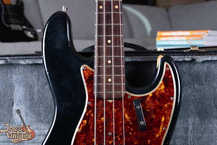 Fender Stack Knob Jazz Bass 1961 - Black Refinish - Image 6