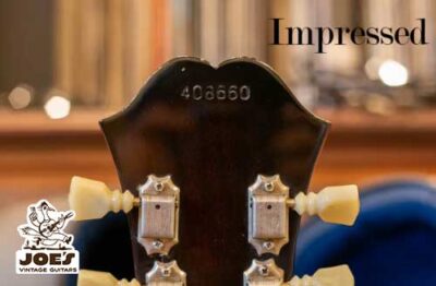 An example of a Gibson impressed serial number.