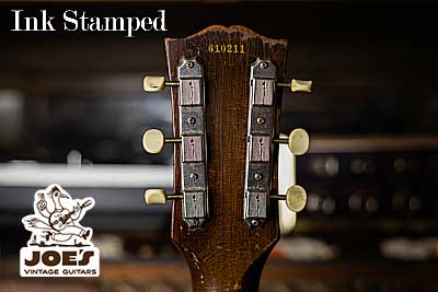 Identification of an ink stamped Gibson serial number