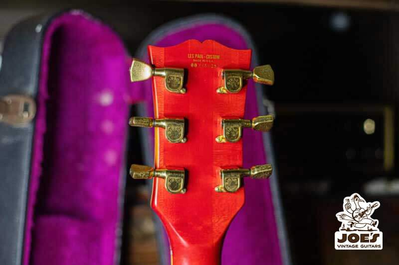 A sticker serial number on a Gibson Les Paul.