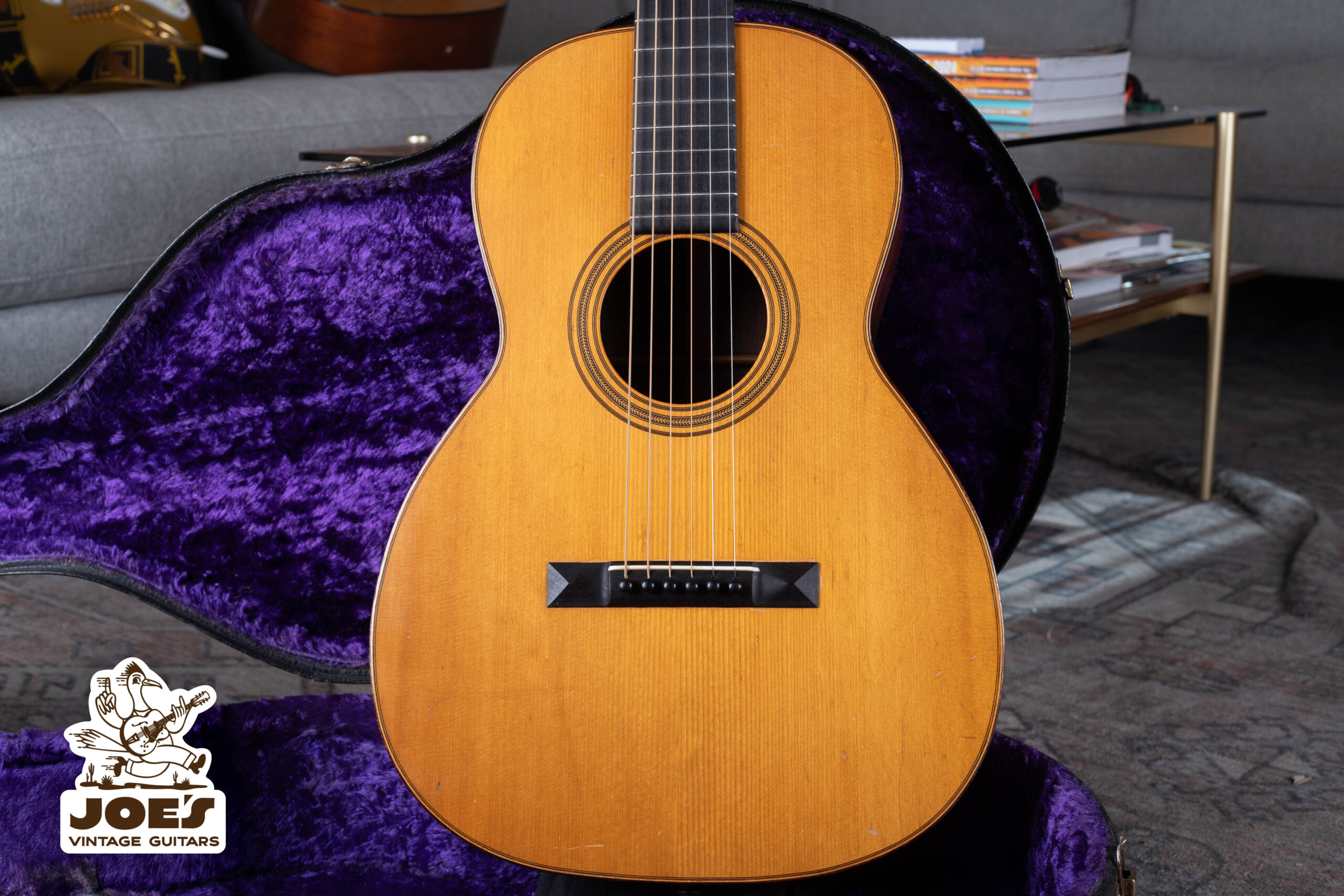 1929-martin-00-21-1 Vintage Martin Acoustic Guitar In Purple Case At Joe's Vintage Guitars