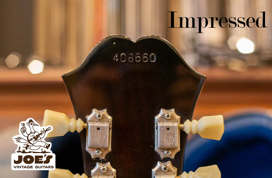 An example of a Gibson impressed serial number.