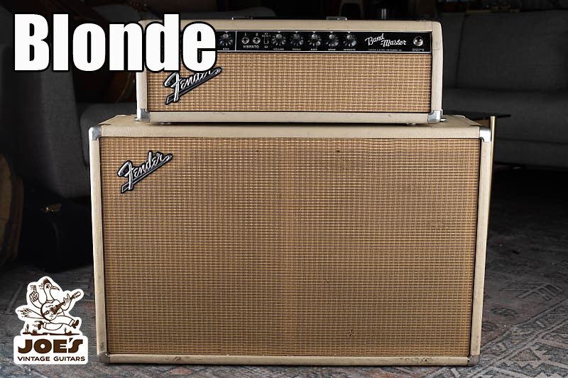 Vintage Fender amplifier with classic blonde tolex finish, a signature style from the early 1960s era