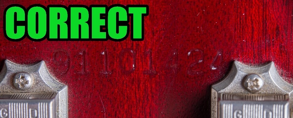 Authentic Gibson Guitar With Stamped Serial Number