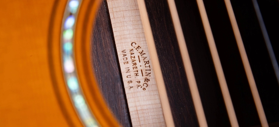 Authentic Martin Guitar Back Stamped With C.F. Martin & Co. Nazareth, PA.