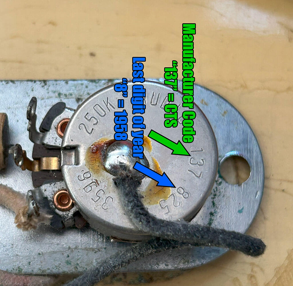 Cts Pot Code For fender Guitars