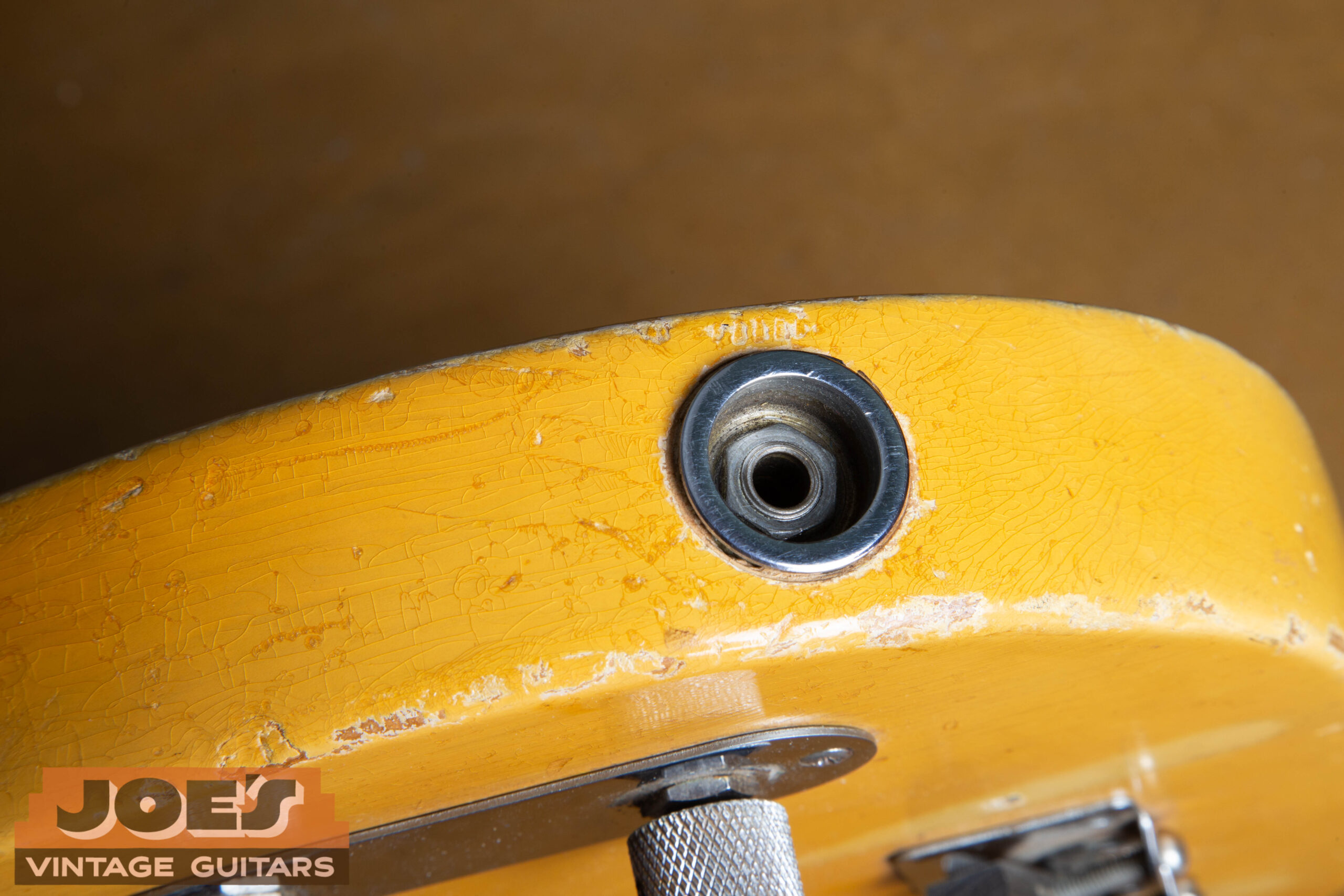 Output jack on a 1952 Fender Precision Bass