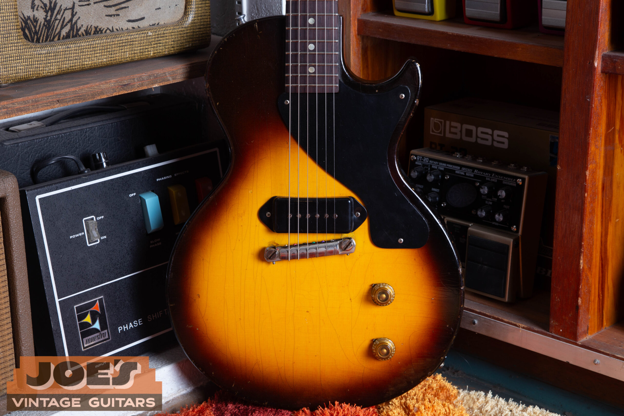 1955 Gibson Les Paul Junior single cutaway sunburst slab body