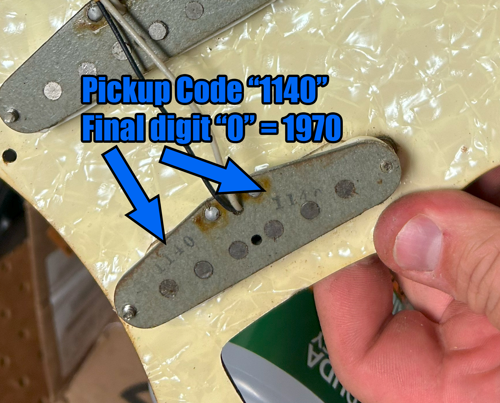 Fender 1970s pickup with numeric date code