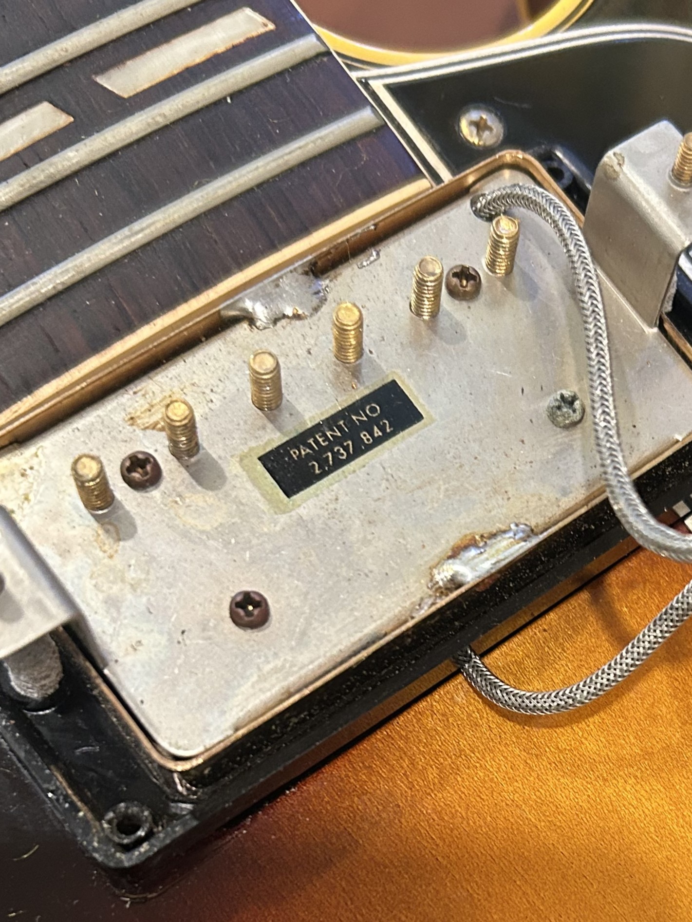 Gibson Patent Number humbucker pickup