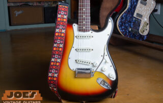 A 1966 Fender Stratocaster in excellent condition.